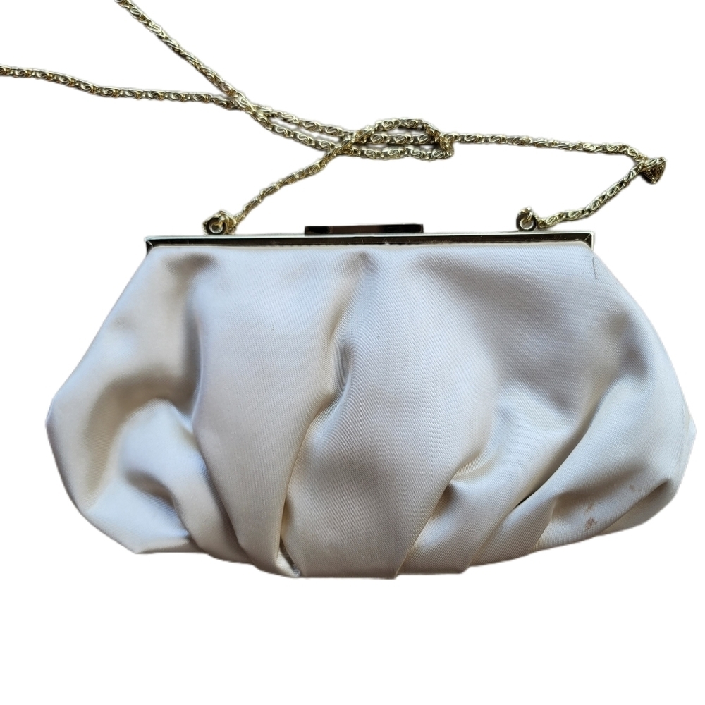 Lulu Townsend Evening Bag Beige Gold Chain Shoulder Bag - Picture 4 of 8